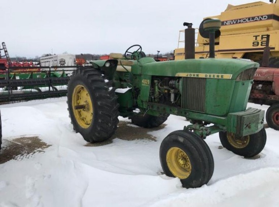92705- JOHN DEERE 4020, DIESEL, SYNCRO, DUAL HYDRAULIC, NICE ORIGINAL, 2 OWNER (STEVE BENDER FARM