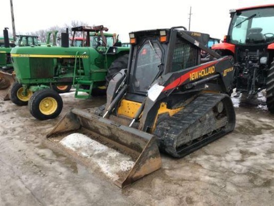 92729- 2005 NEW HOLLAND LT 185 B TRACK SKID STEER, 2 SPEED, CAB, 3097 HOURS SHOWING,(600 HOURS ON