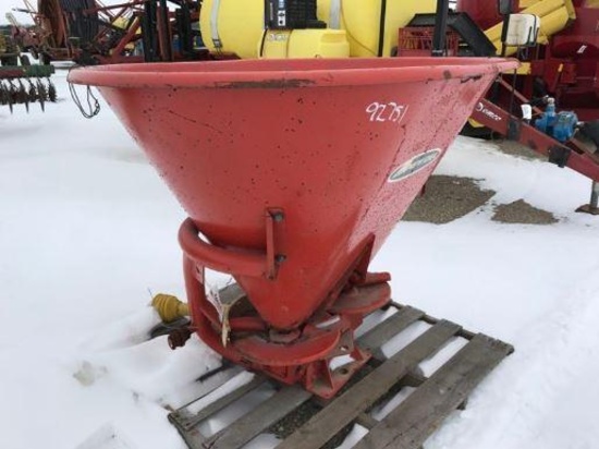 92751- NEW IDEA 3PT. SPIN SEEDER, PTO DRIVE, VERY NICE!