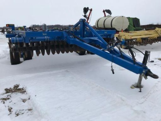 92815- LANDOLL 2210 DISC CHISEL, 12 SHANK, WALKING TANDEM, HYDRAULIC ADJ. BLADES,