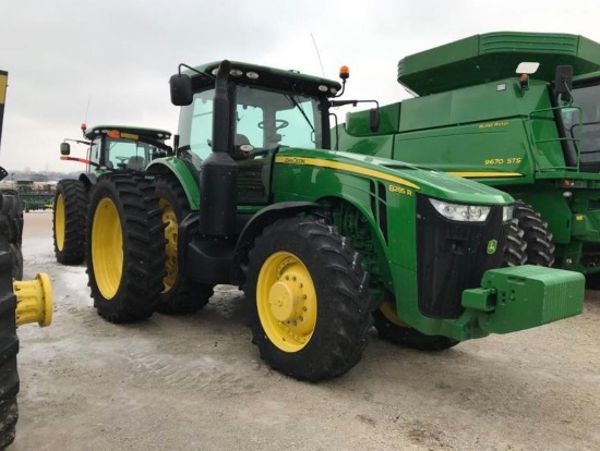 93078- JOHN DEERE 8285R TRACTOR, MFWD, FRONT WEIGHTS, CAB AIR/HEAT, 3PT., PTO, 480/80/50 TIRES