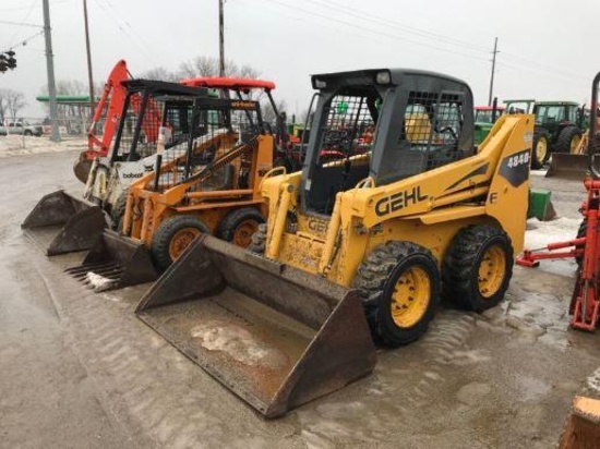 93095- GEHL 4840 SKID STEER, E SERIES, 2 SPEED, OPEN STATION, DIESEL, MANUAL BUCKET ATTACH, 1194