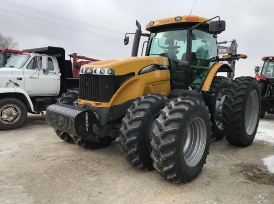 93110- CHALLENGER MT645C TRACTOR, MFWD, CAB AIR/HEAT, 420/80/46 TIRES W/DUALS, FRONT DUALS, FRONT