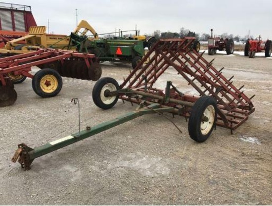 93140- BRILLION 18' SPIKE HARROW, 5 BAR, VERY NICE CONDITION