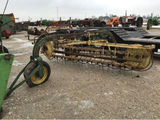 93171- JOHN DEERE 660 HAY RAKE, DOLLY WHEEL, RUBBER TEETH