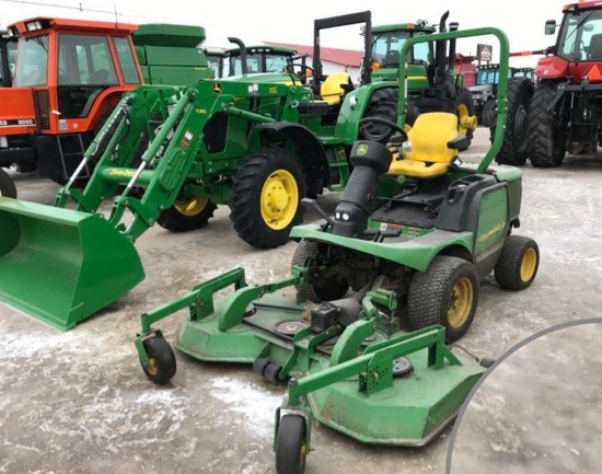 93189- JOHN DEERE 1445 SERIES II MOWER, FRONT MOUNT DECK, DIESEL, 1689 HOURS SHOWING