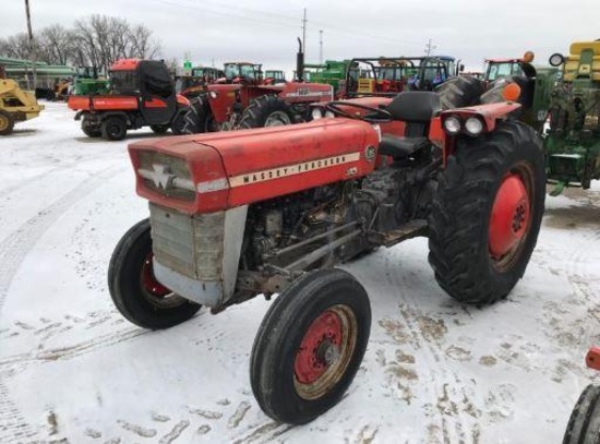 93891- MF 135 TRACTOR, 2WD, GAS, 3PT, PTO, 4238 HRS SHOWING, 1970 YEAR