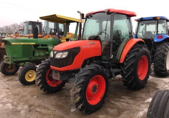 93930- KUBOTA M9540 TRACTOR, MFWD, HYDRAULIC SHUTTLE, 3PT., PTO, 3 HYDRAULICS, CAB AIR/HEAT, 18.4-30