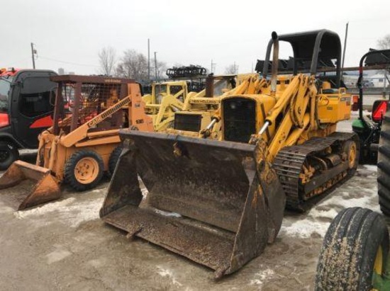 93967- JOHN DEERE 450-B CRAWLER, 4 IN 1 BUCKET, OPEN STATION, DIESEL, 3083 HOURS SHOWING