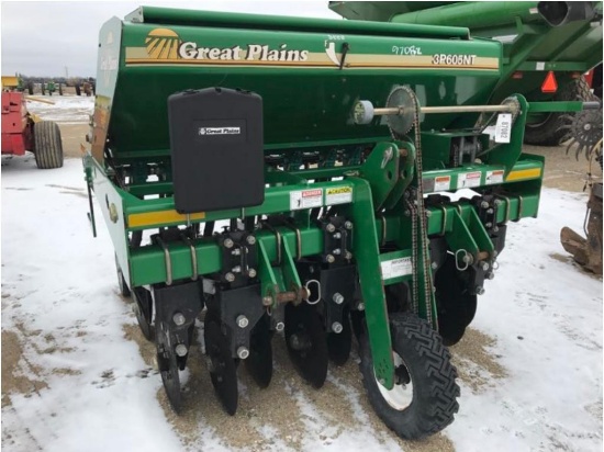 97082- GREAT PLAINS 3P605 3PT, NO-TILL, GRAIN DRILL W/GRASS SEEDER