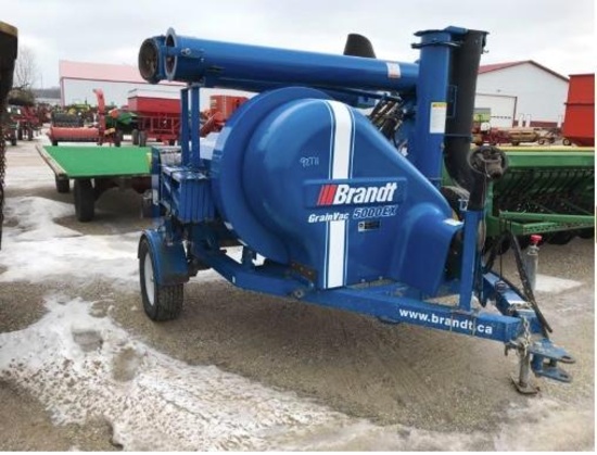 92711- BRANDT 5000EX GRAIN VAC, SMALL 1000 PTO, COMES WITH PIPE AND ATTACHMENTS