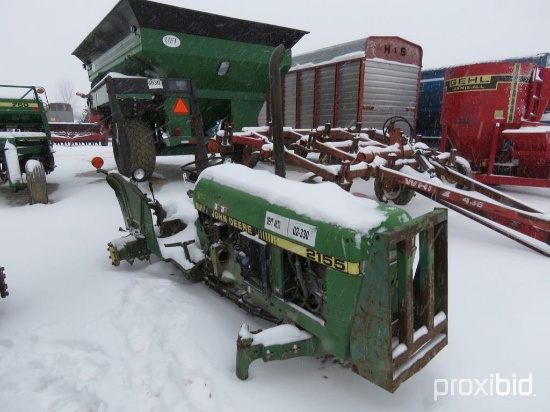 92745- JOHN DEERE 2155 TRACTOR, 3PT, PTO, DIESEL, AS IS, NON RUNNING, PARTS MISSING