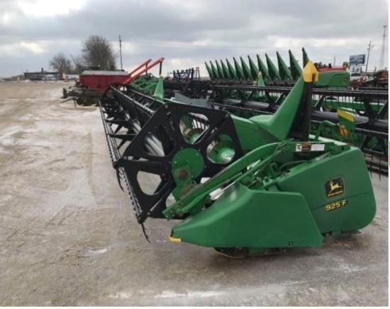 93051- JOHN DEERE 925F GRAIN HEAD, FORE/AFT, FULL FINGER AUGER, #691720