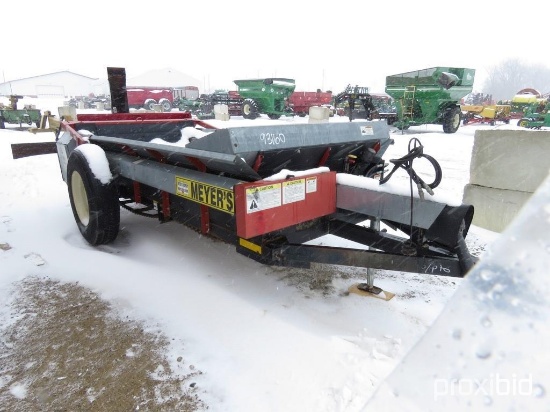 93160- MEYERS M160 PTO MANURE SPREADER, SLOP GATE, SINGLE AXLE, SINGLE BEATER