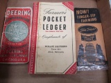 85499 Deering 1920 Memo Book, 1951/1952 Pocket Ledger, Ford Tractor 2x Plow 1942 calendar
