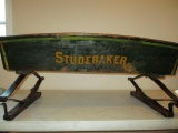 85717 Studebaker wooden bench board wagon seat, excellent stenciling & lettering