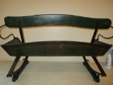 85716 Weber wooden bench board wagon seat, excellent stenciling & lettering
