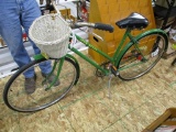 85607 JD Green Ladies Bike w/ basket