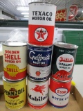 85576 Texaco, Shell, Pennzoil, Sinclair, Esso, Gulffride, 1qt. oil can