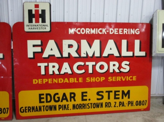 86672 - McCormick Deering Farmall Tractors Sign, Dependable Shop Service, Germantown Pike,