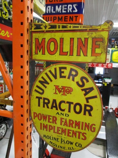 85406 - Moline Universal Tractor Co. Power Farming Imp. Moline Plow Co. Moline, IL Post Sign, very