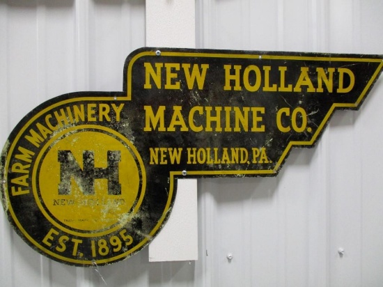 85124 - New Holland Farm Machinery, tin, single- sided 16 x 29