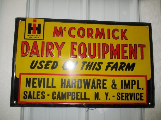 85156 - McCormick Dairy Equipment Nevill Hardware Imp., Campbell, NY 14.5 x 23, embossed