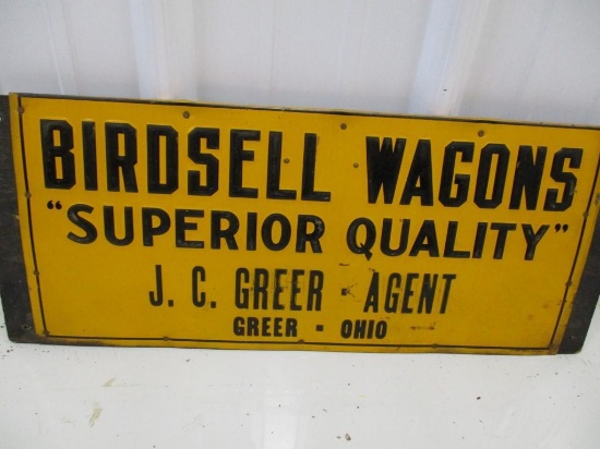 85109 - Birdsell wagon sign JC Greer, Greer, OH 9" x 20"