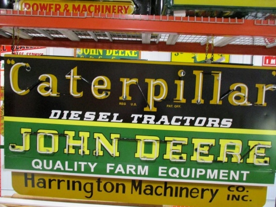 85381 - Caterpillar, JD double- sided, neon, Complete Restored w/ Documentation, Harrington Mach INC