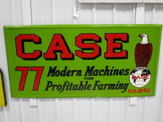 85405 - Case 77 Modern Machines for Profitable Farming, tin, single- sided 72 X 36