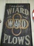 85330 - Wiard Plows Sign Agency, sandstone 30 X 48