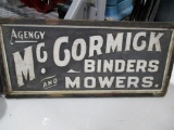 85140 - Agency McCormick Binders, Mowers, double- sided, sandstone, 13 X 29, original board