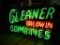 98898-GLEANER BALDWIN COMBINE, DOUBLE SIDED, NEON,PORCELAIN SIGN