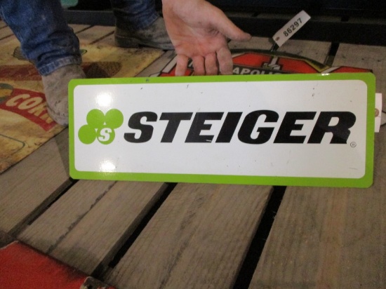 86299-STEIGER, METAL DOUBLE SIDED SIGN