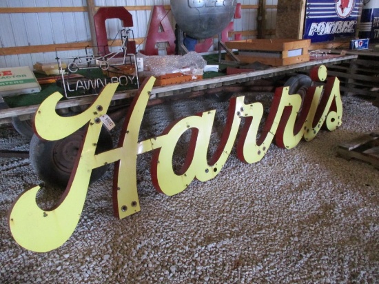 99092-HARRIS, NEON, METAL SIGN