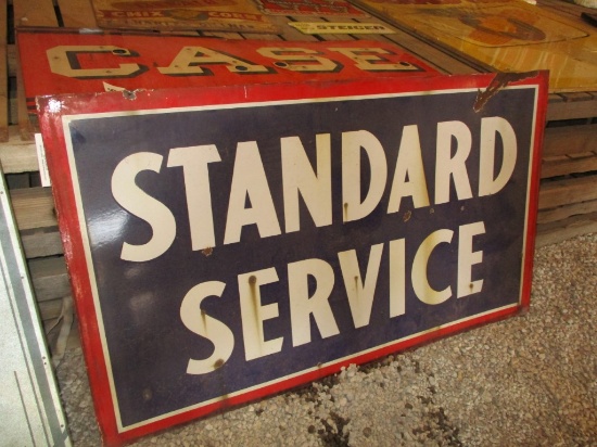 99116-STANDARD SERVICE, DOUBLE SIDED, PORCELAIN SIGN