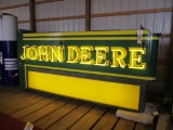 98877-JOHN DEERE DOUBLE SIDED, NEON, PORCELAIN SIGN