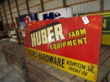 99122-HUBER FARM EQUIPMENT, THOM'S HARDWARE, TWO-DIGIT PHONE #, METAL SIGN