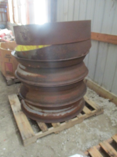 10191- PALLET OF (3) REAR RIMS 38" W/SPACERS