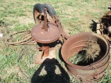 10361- TIRE CHANGER, IH F-20 FRONT END & MISC. RIMS