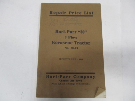 3062-HART PARR 30 PRICE LIST