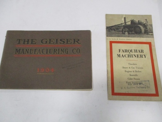 3071-FARQUHAR MACHINERY, GEISER DEALER CATALOGS