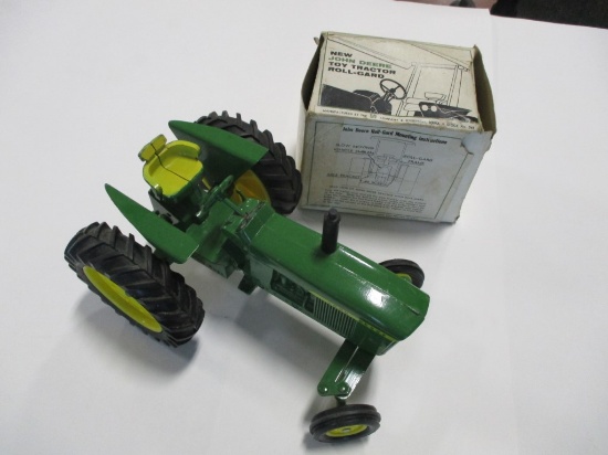 4435-ORIGINAL JD 4020 AND ORIGINAL ROLL GUARD IN BOX, 1/16TH SCALE