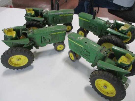 4812-(4)JD NEW GEN TRACTORS, SOME DAMAGE, 1/16TH SCALE