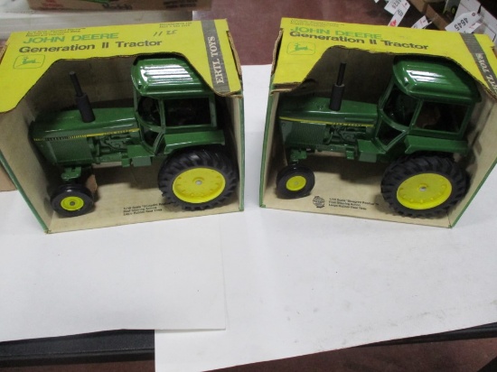 5237-(2) JD GENERATION 2 TRACTORS, NIB, 1/16 SCALE