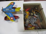 4685-BOX OF MISC TOY PIECES AND PARTS