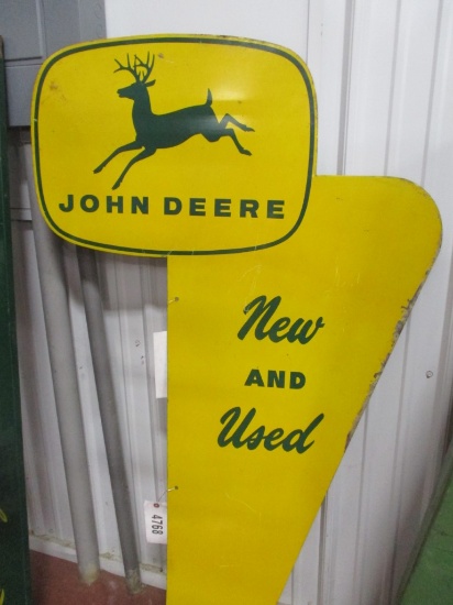 4768- 58" X 32" DOUBLE SIDED JOHN DEERE NEW AND USED DEALER