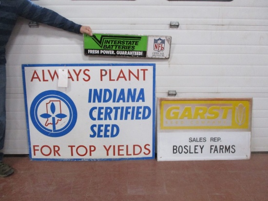 5048- INCLUDES 3 SIGNS: 30" X 8" INTERSTATE, 36" X 24" GARST & 46" X 36"SEEDS