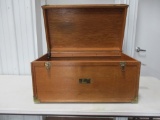 4192- JD WOODEN CHEST, GIVEN TO JD DEALERS ONLY