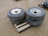 4589- (4) TIRES 2/RIMS ST235 80R 16